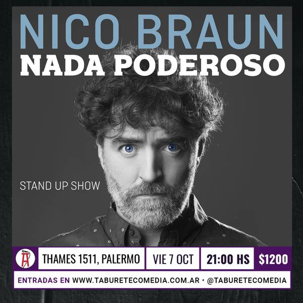 Nico Braun en Taburete Club de Comedia - Viernes 7 de Octubre