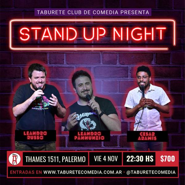Taburete Presenta Stand Up Night - Viernes 4 de Noviembre