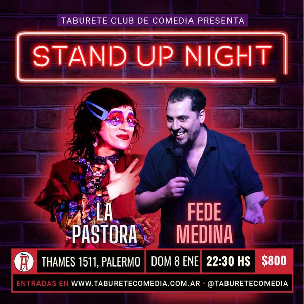 Taburete Presenta Stand Up Night - Domingo 8 de Enero